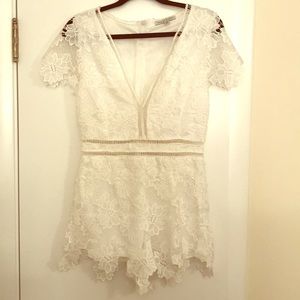 White Lace Romper